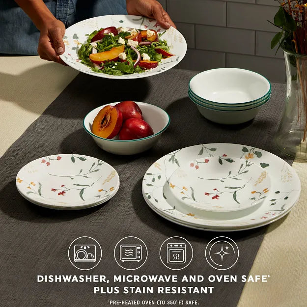 Corelle® Wildflower Scatter 18-piece Dinnerware Set, Service for 6